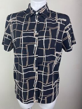 Notations Vintage Padded Shoulder Blouse